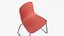 3D Hal Tube Sledge Chair Red - Modern PBR Interior Chair model