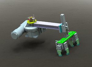 3D rotating clamping mechanism model