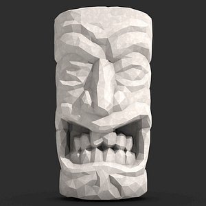 3D model Tiki Totem Mask Low Poly 1