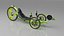 3D Light Green Trike Bike