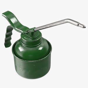 3D model Pump Metal Oiler Green Shabby