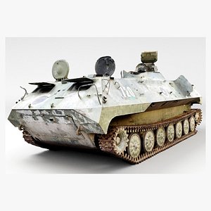 3D russian MT-LB multi-purpose towing vehicle destroyed by Ukrainian army