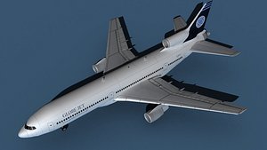 3D Lockheed L-1011-50 Globe Jet model