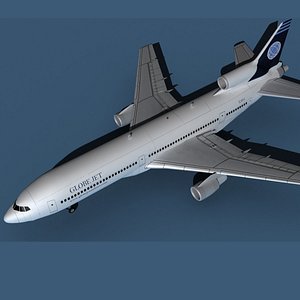 3D Lockheed L-1011-50 Globe Jet model