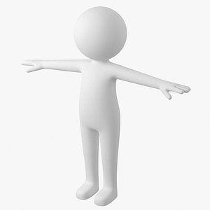 Adult Stickman 180cm CAT Rig 3D model