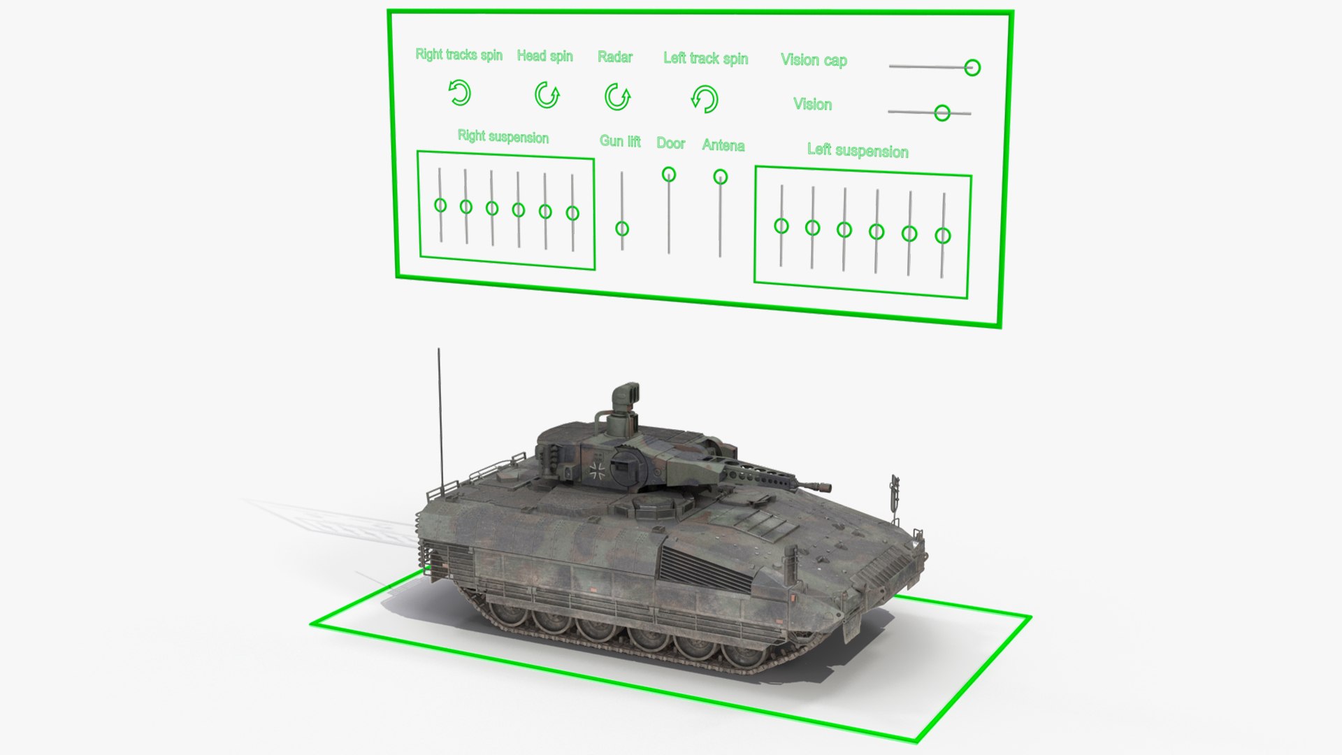 Puma German IFV Military Tank Green Dirty Rigged 3D Model - TurboSquid ...