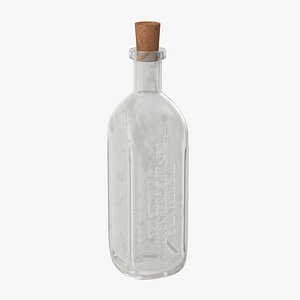 3d old glass bottle 03
