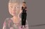 Original cartoon family cartoon old man with binding