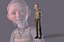 Original cartoon family cartoon old man with binding
