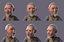 Original cartoon family cartoon old man with binding
