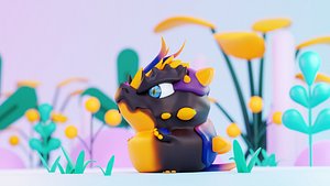 3D model Little Dragon