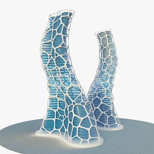 3D Twin SciFi Dancing Skyscrapers