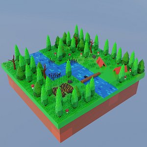 LowPoly Island 3D model