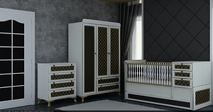 Luxury Baby Badroom Furniture 3d
