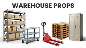 Warehouse Props Pack 6 Realistic Industrial 3D Models 3D model