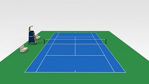 3D Tennis Court