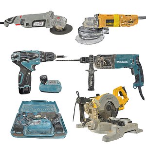 3D electric tools pack photorealistic