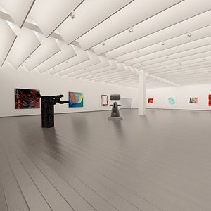 Modern Art Gallery Interior 3D model
