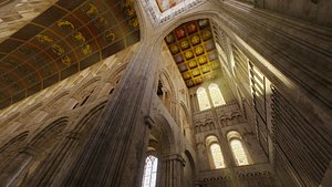 3D model Cathedral Romanesque Entrance Sides Section - ONLY