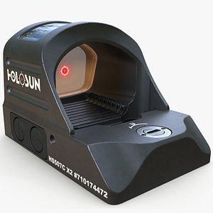 3D model Red Dot Sight Holosun HS507C X2 PBR
