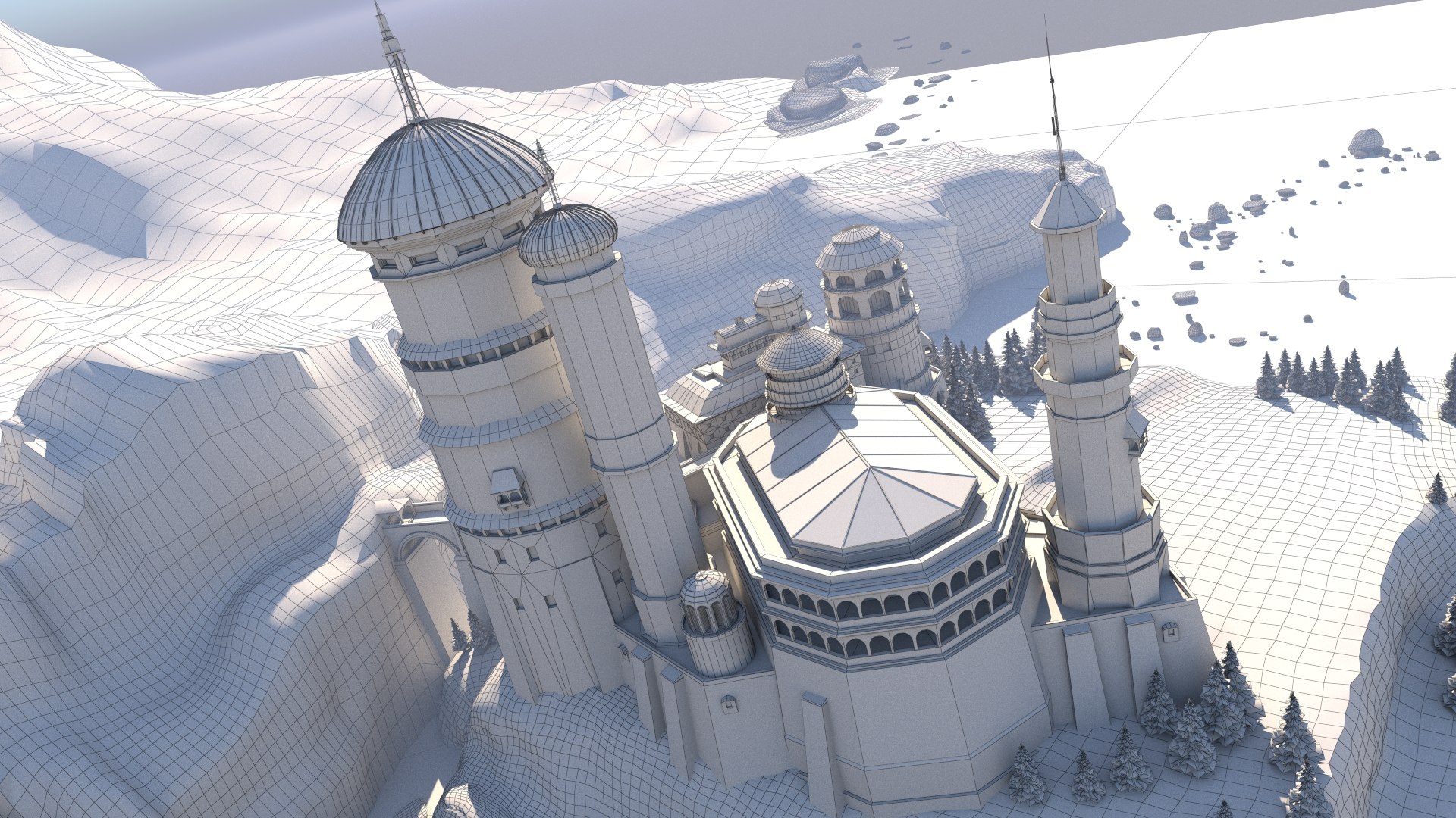 Medieval Fantasy Citadel Model - TurboSquid 1403447