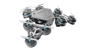 3D Futuristic Mech Drone model