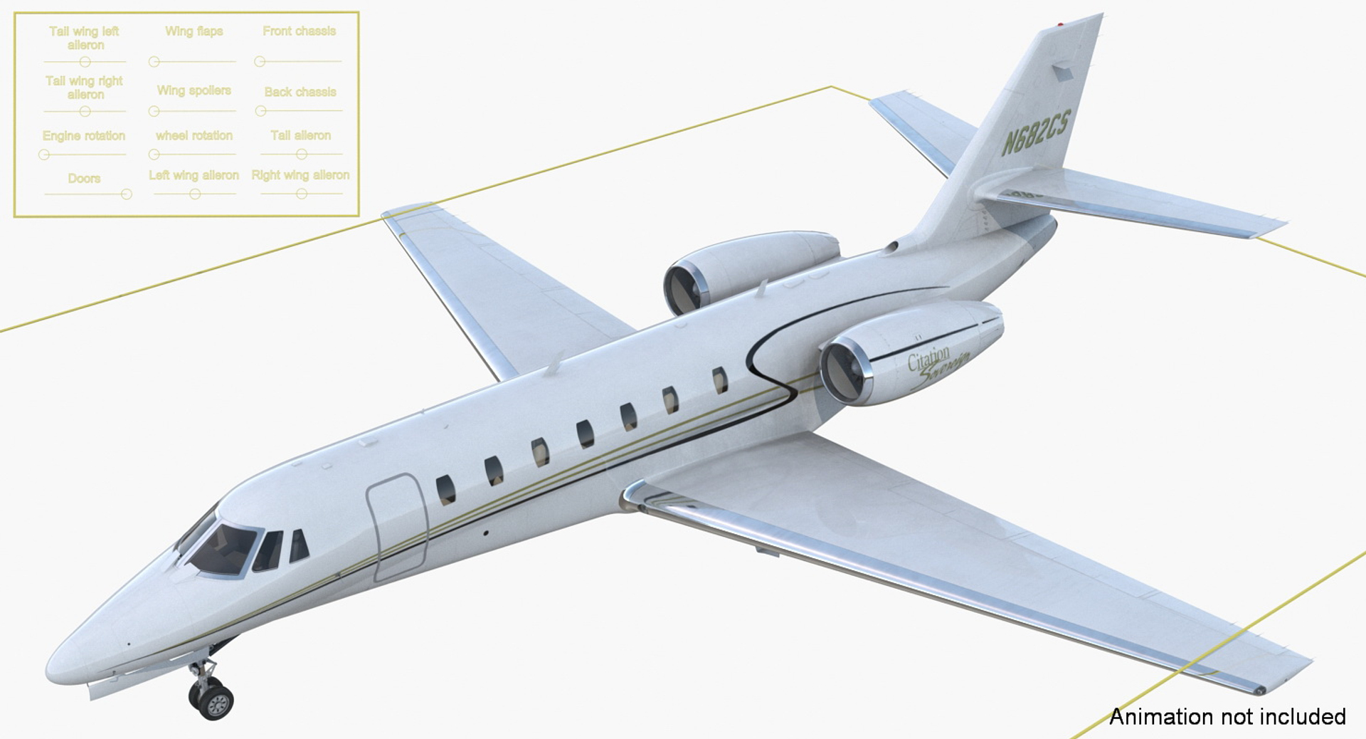 3D Model Business Jet Cessna 680 - TurboSquid 1173982