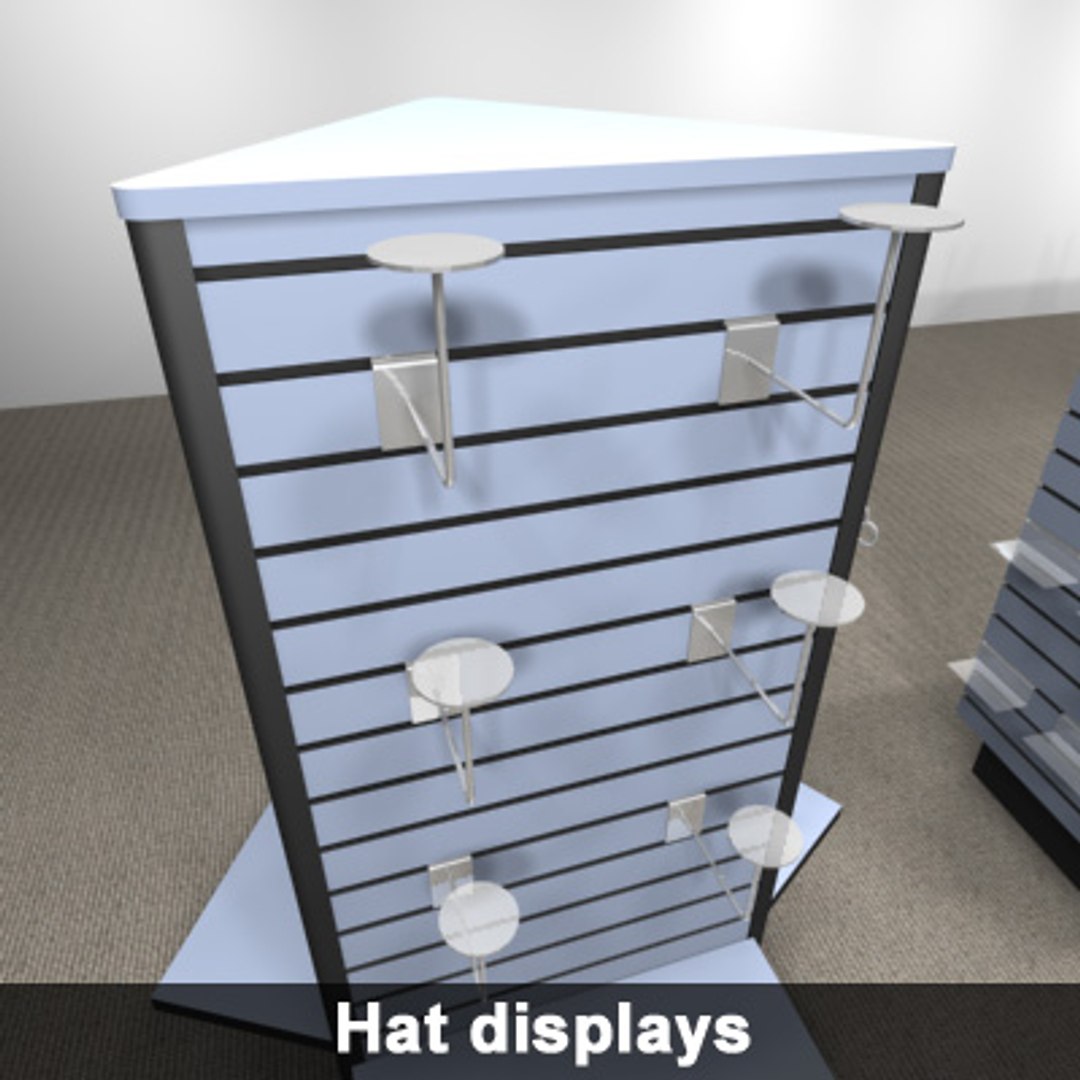 3d Slatwall Floor Display Store Interior