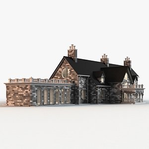 mansion building 3D model
