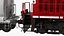 3D Red Train Locomotive With Tank
