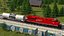 3D Red Train Locomotive With Tank