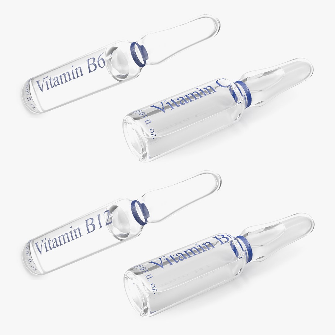 Vitamin Ampoules Collection 2 3D model preview