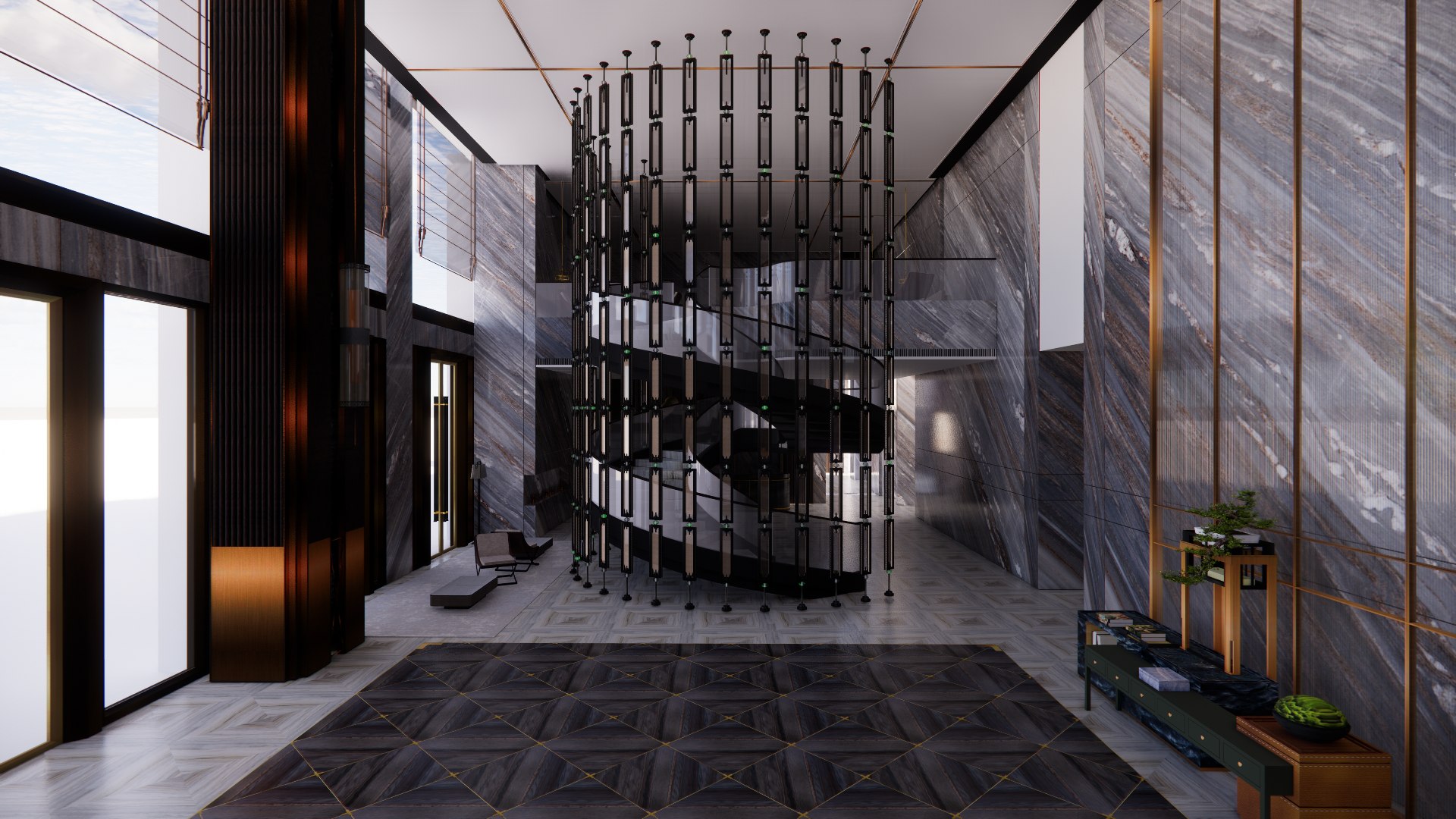 Hotel Lobby Interior-A8 3D Model - TurboSquid 2104483