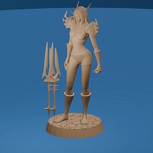 Blood Elf With a Cool Sword 3D model
