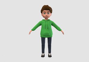 3D cute cartoon kid