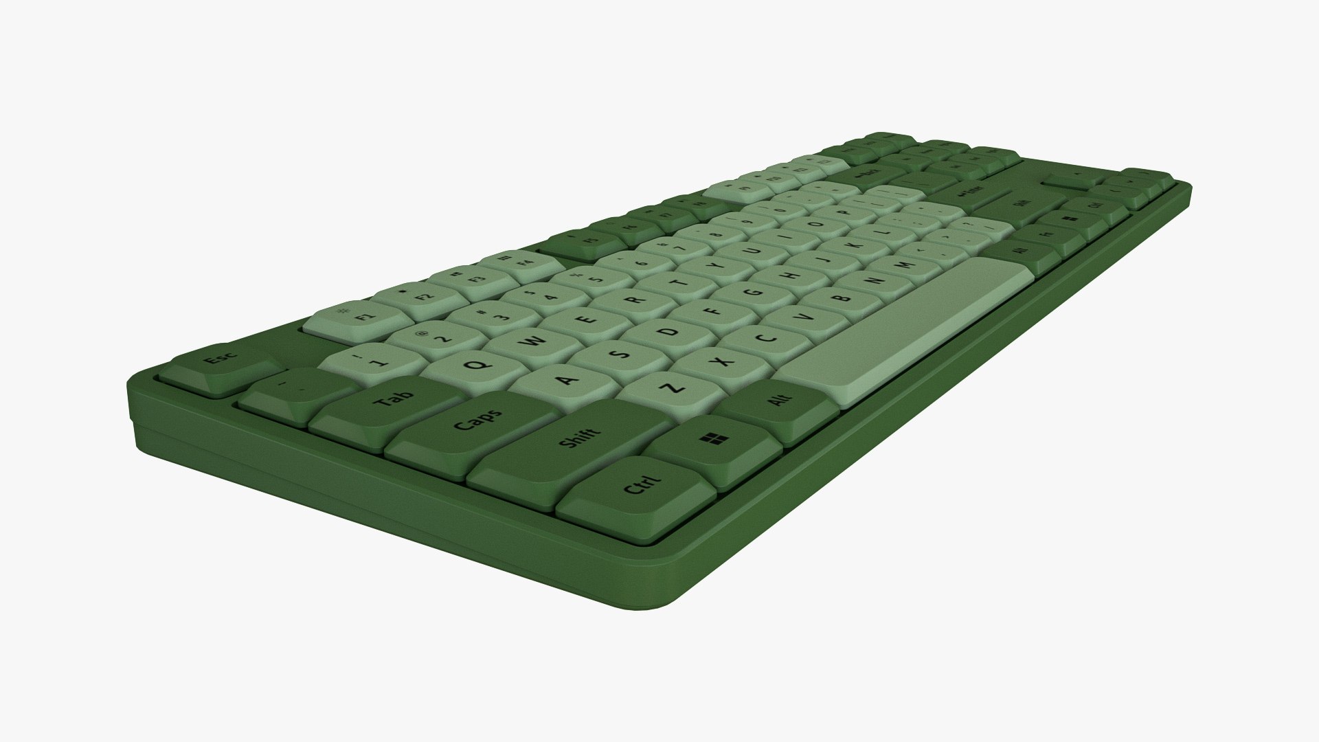 Tenkeyless Keyboard Green 3D Model - TurboSquid 2074421