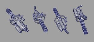 3D model minigun