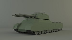 3D landkreuzer p1000 ratte tank model