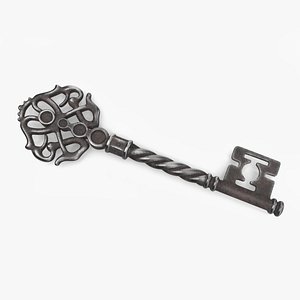 3D model Fantasy Skeleton Key Steel