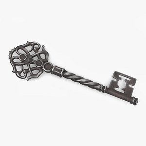Fantasy Skeleton Key Steel