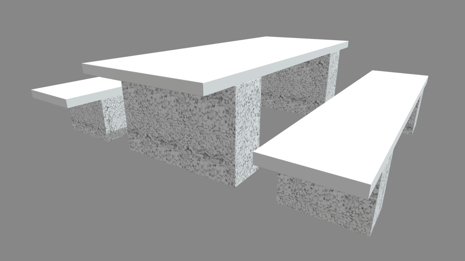 3D model Low Poly Stone Bench - TurboSquid 2006391