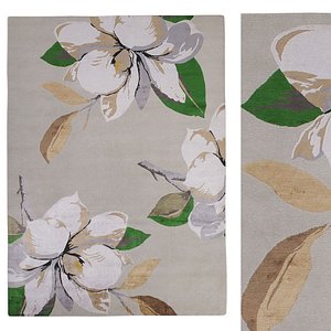 3D Magnolia Ice Wool  Silk rug model
