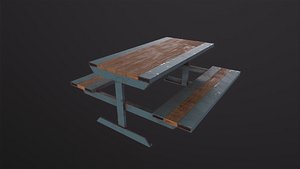 3D Skate Park Bench model