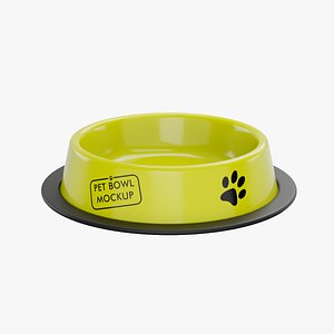 Plastic Pet Bowl Yellow