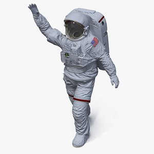 NASA Astronaut Suit with Backpack Rigged for Maya