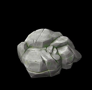 stylized rock 3D model