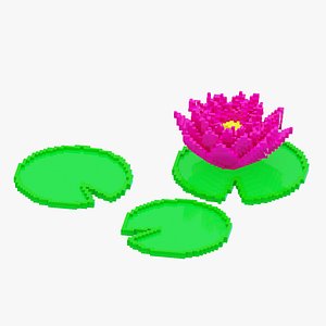 3D model Voxel Lotus