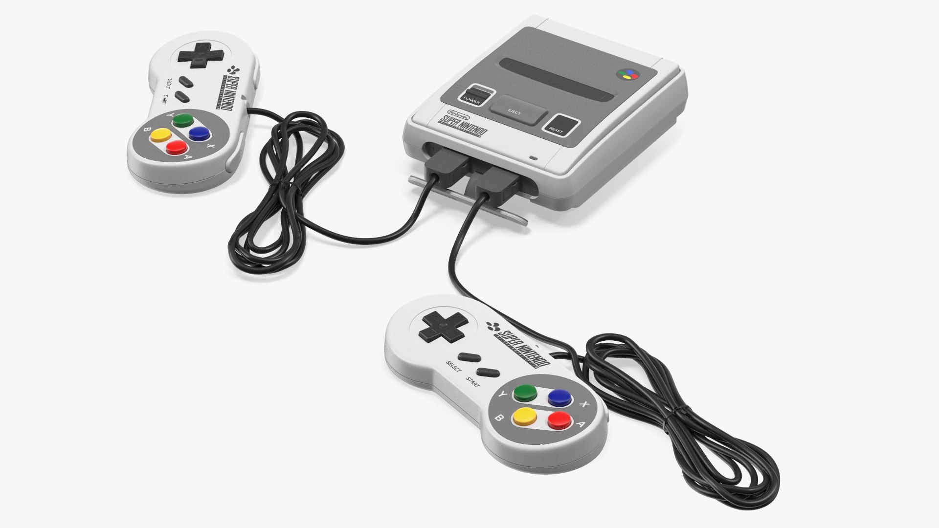 Super Nintendo Entertainment System Console 3D model preview