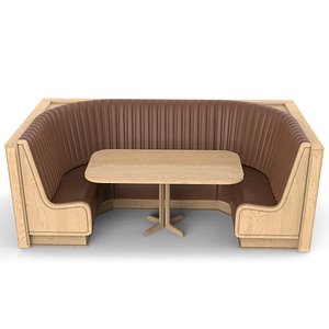 banquette seating 3D model