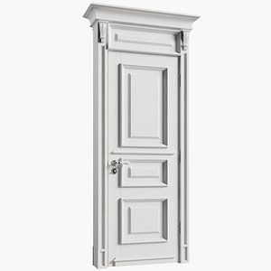 3D Classic wooden door